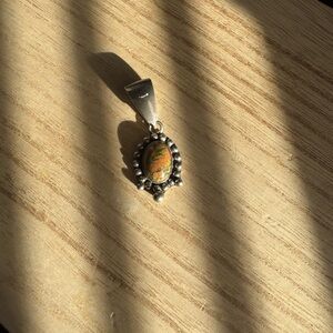 Elegant Pink and Green Native Navajo Pendant